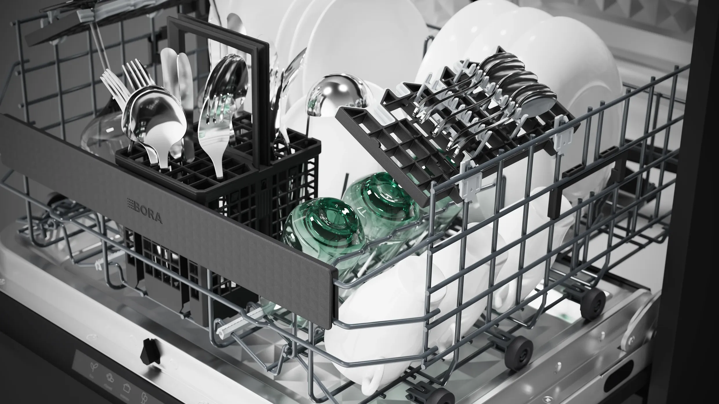 Close-up of the BORA Dish interchangeable rack