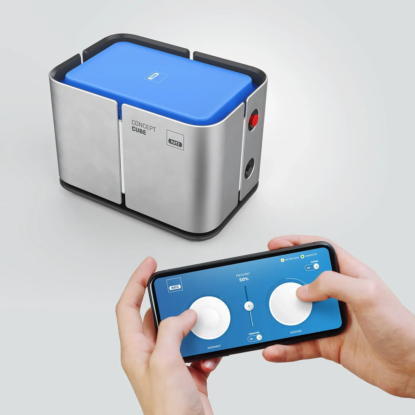 Smartphone app controlling the Concept Cube