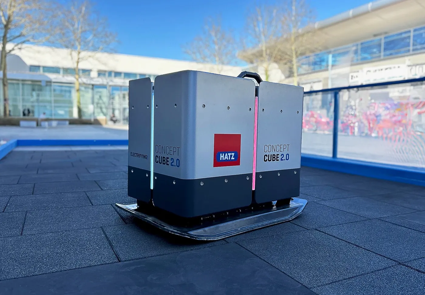 Concept Cube 2.0 standing outdoors at full size